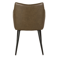 MALONE CHAIR ARMCHAIR EASY CLEAN FABRIC BEIGE OLIVE GREEN METAL BLACK E1 PRC