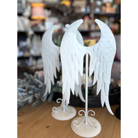 ARTEMIS DECO FEATHER METAL WHITE 22,23x12,38xH40,0
