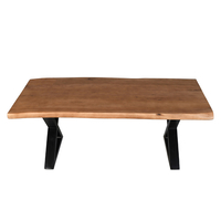 MINGLE COFFEE TABLE WOOD ACACIA WALNUT BLACK METAL 115x60xH42cm IN
