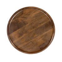 PENCIL 87 COFFEE TABLE WOOD MANGO WALNUT METAL BLACK 87x87xH45cm IN