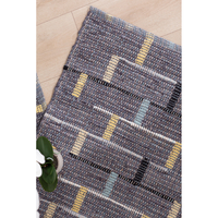 BOX CARPET COTTON BLUE BEIGE 70x150cm IN