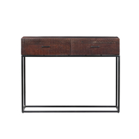 AZTEC CONSOLE 2DRAWERS WOOD MANGO BROWN DARK BLACK 120x35xH90cm IN