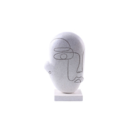 CUIDADO 3 DECO FACE POLYRESIN WHITE 17,5x8xH29,5cm