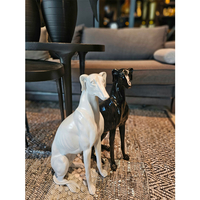 ΙΒΙΖΑΝ DECO DOG POLYRESIN BLACK GLOSSY 30x18,5xH52