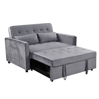SOLUTION SOFA BED 2SEAT FABRIC GREY E1 PRC