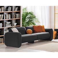 PUFFY SOFA 3SEAT FABRIC GREY DARK TR