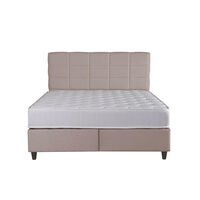 DEAL SET BED WITH STORAGE AND MATTRESS FABRIC BEIGE E1 TR