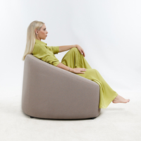 PUFFY ARMCHAIR FABRIC CREAM TR