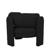 GARDA ARMCHAIR FABRIC BLACK PRC
