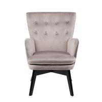 LOU LOU ARMCHAIR FABRIC BEIGE WOOD RUBBERWOOD BLACK E1 PRC