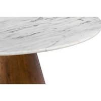 CESARE TABLE MARBLE WHITE WOOD MANGO WALNUT IN