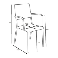 PERTH CHAIR RATTAN NATURAL BLACK 54,5x56xH86cm PRC