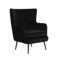 SERPATINA ARMCHAIR FABRIC BLACK METAL BLACK E1 PRC