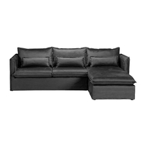ONE ONLY SOFA CORNER RIGHT EASY CLEAN FABRIC GREY E1 EU