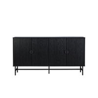 KIMONO SIDEBOARD MELAMINE BLACK METAL 157,5x39xH83cm E1 PRC