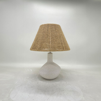 SCIANA LAMP TABLE 18x18x40 CERAMIC WHITE ROPE NATURAL