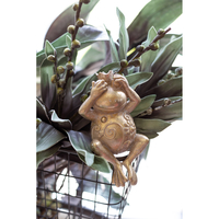 GRENOUILLE 1 DECO FROG POLYRESIN GOLD 12,2x9,4xH22