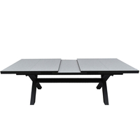 SORPRESA TABLE ALUMINIUM TERRAZZO GREY DARK 202x10