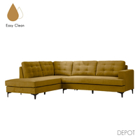 AMSTERDAM SOFA CORNER LEFT EASY CLEAN FABRIC MUSTARD E1 EU