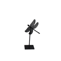 LIBELLULA DECO INSECT ALUMINIUM BLACK 21x18xH34cm