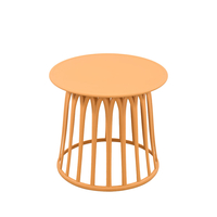 BASKET COFFEE TABLE PP MUSTARD 49.5x49.5x44 PRC