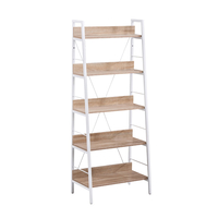ONE STEP UP BOOKCASE 5SHELVES CHIPBOARD WITH MELAMINE SONOMA WHITE 60x35xH149cm E1 PRC