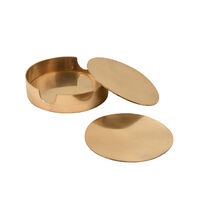 COAL COASTER ALUMINIUM GOLD D11xH3cm IN