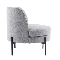 CESTA ARMCHAIR FABRIC GREY METAL BLACK PRC
