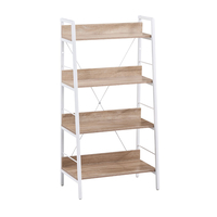 ONE STEP UP BOOKCASE 4SHELVES CHIPBOARD WITH MELAMINE SONOMA WHITE 60x35xH117cm E1 PRC