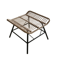 BUTTERFLY STOOL PE WOVEN NATURAL BLACK 58x59xH47,5cm PRC