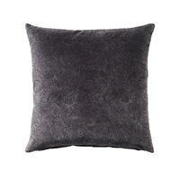 ONYX DECOR CUSHION COTTON VELVET BLACK 50x50 IN