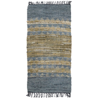 CINDER CARPET LEATHER BEIGE GREY 70x150cm IN