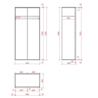 BICYCLE WARDROBE MELAMINE SONOMA WITH PATTERN 90x50xH190cm E1 EU