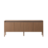 WOOD SIDEBOARD 4DOORS MELAMINE WALNUT 200x45xH81cm E1 TR