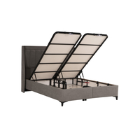 HARMONY BED WITH STORAGE AND MATTRESS FABRIC MUSHROOM 05-780 E1 TR