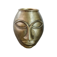HARGA VASE ALUMINIUM GOLD ANTIQUE D23xH27cm IN