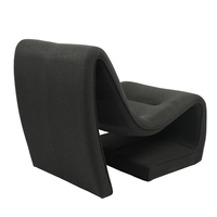 FLOW ARMCHAIR FABRIC GREY DARK METAL E1 PRC