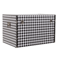 FERRE CHESTS SET 4PCS CANVAS BLACK WHITE MDF 64x40xH40cm E1 PRC