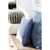 AGADIR 6 DECOR CUSHION COTTON BLUE 45x45cm IN