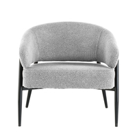 MORITZ ARMCHAIR FABRIC GREY METAL BLACK E1 PRC