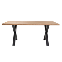 DILEGNO TABLE WOOD MANGO OAK NATURAL METAL BLACK E1 PRC