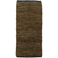 EARTH CARPET JUTE COTTON BEIGE BLACK 70x150cm IN