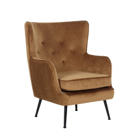 SERPATINA ARMCHAIR FABRIC GOLD METAL BLACK E1 PRC