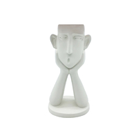 ROMANCE 1 VASE FIGURE POLYRESIN WHITE 12,8x8,8xH25