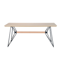 RIGOTE TABLE MDF WITH PAPER VENEER SONOMA METAL BLACK E1 PRC