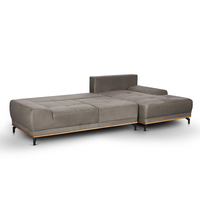 NATURA SOFA BED CORNER RIGHT EASY CLEAN FABRIC TAUPE E1 EU