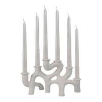 DECKER CANDLE HOLDER POLYRESIN WHITE 34,9x14,3xH20