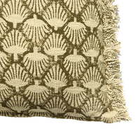 CALLISTE B DECOR CUSHION COTTON VISCOSE OLIVE GREE