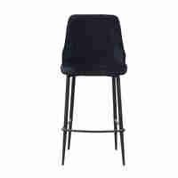 KING STOOL BAR FABRIC BLACK METAL BLACK PRC