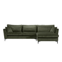 FOREVER SOFA CORNER RIGHT EASY CLEAN FABRIC OLIVE GREEN E1 EU